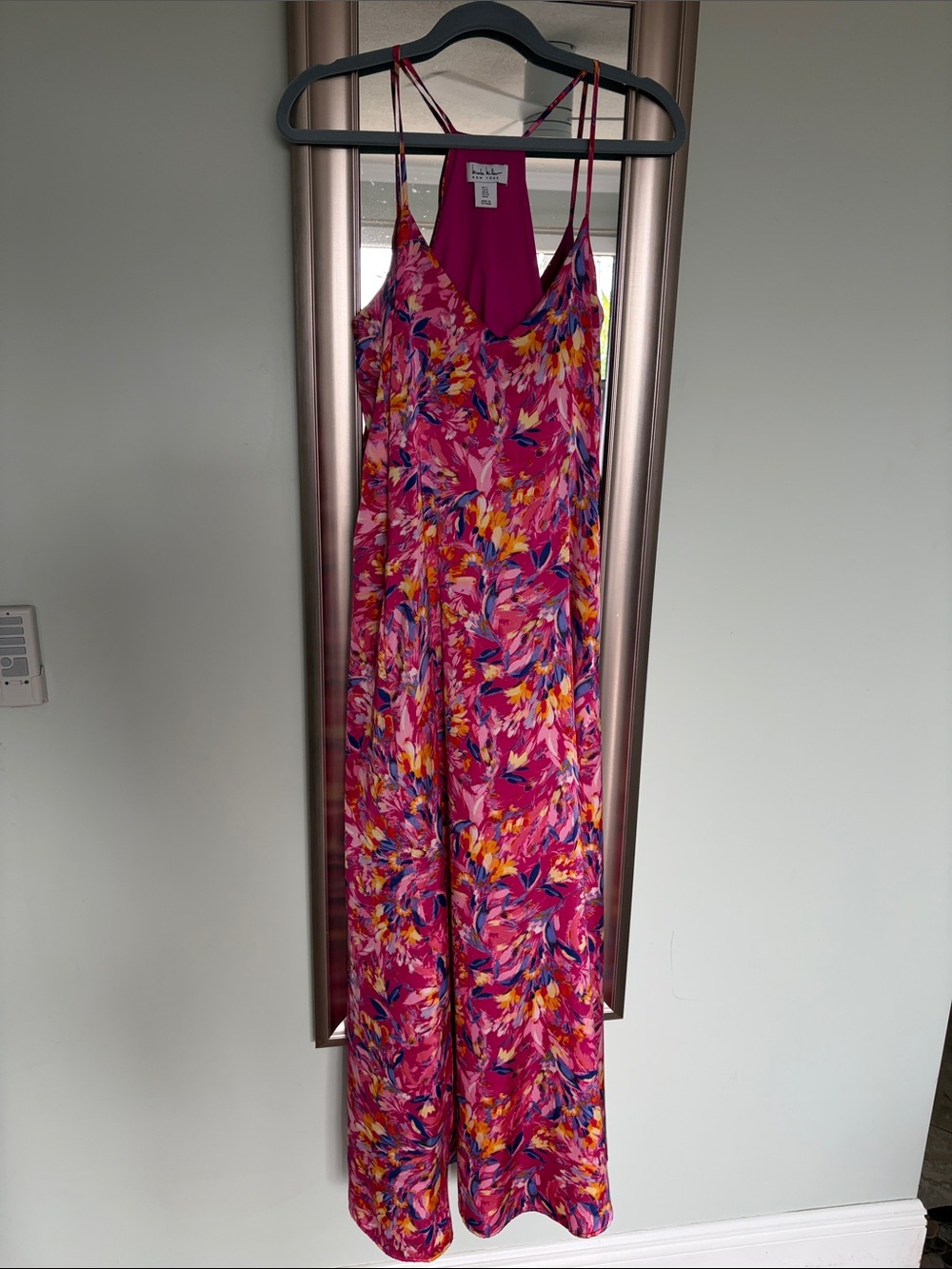 Bright Pink Floral Maxi dress